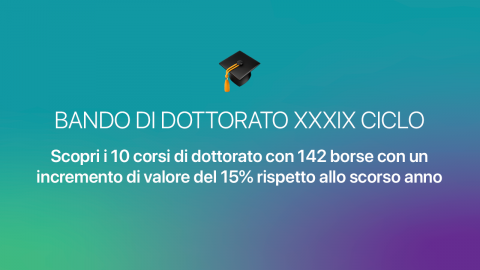 Bando di Concorso per le Borse di Dottorato (XXXIX ciclo)